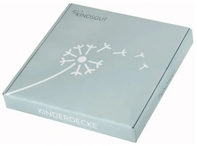 Coperta in cotone rosa-grigio Zigzag, 80 x 100 cm - Kindsgut