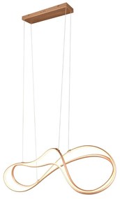 Lampada a sospensione a LED con paralume in metallo color oro Nala - Trio Select