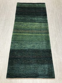Loribaft Tappeto 200x90 Verde (Iran) Annodato A Mano