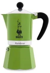 Cafettiera Italiana Bialetti Nero Verde Metallo Alluminio 3 Tazze