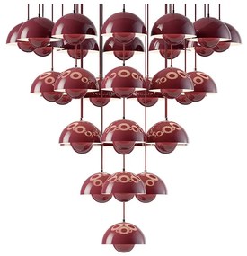 &Tradition - Flowerpot VP10 Lampadario Ø89 Dark Plum &Tradition