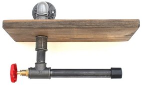 Porta carta igienica con ripiano BORURAF 22x31 cm abete