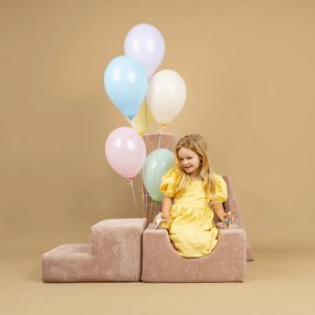 Gioco per psicomotricità color kaki in velluto a coste 5 pz altezza totale 30 cm 250x45 cm Montessori – Meowbaby