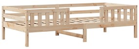 Set letto e panca con tetto 90x190 cm in legno massello di pino