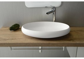 Lavabo ovale bianco , 60 x 40 cm Thin - Sapho