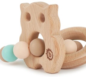 Bieco - Massaggiagengive in silicone con gufo in legno