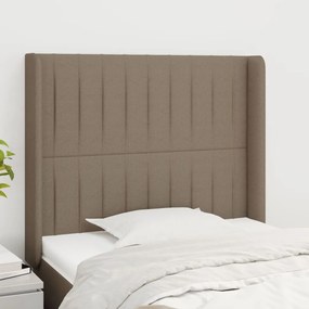 Testiera Ad Orecchio Tortora 93x16x118/128 Cm İn Tessuto /