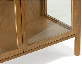 Vetrina di colore naturale con effetto rovere 180x80x40 cm Ceci – MOME