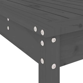 Set Bar da Giardino 5 pz Grigio in Legno Massello di Pino