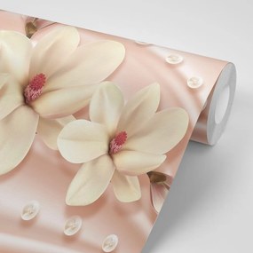 Carta da parati – Magnolia lussuosa con perle