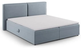 Letto boxspring azzurro con contenitore 180x200 cm Arendal - Cosmopolitan Design