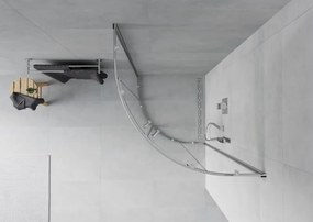 Mexen Rio cabina doccia semicircolare 70 x 70 cm, trasparente, cromo - 863-070-070-01-00