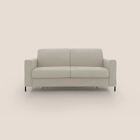 Ortensia divano letto materasso H18 cm con piedi alti in elegante microfibra smacchiabile T11