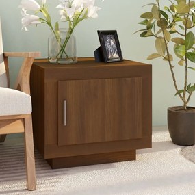 Tavolino Da Salotto Rovere Marrone 51x50x45cm Legno Multistrato /