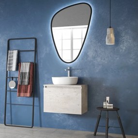Mobile bagno 60 cm con piano per lavabo da appoggio SP-60B - KAMALU