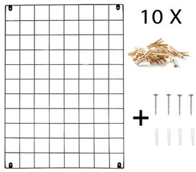 Bacheca in metallo nero, 50 x 70 cm - Evila Originals