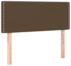 Testiera marrone scuro 90x5x78/88 cm in tessuto