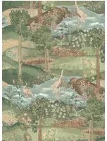 GP & J Baker Carta da parati Palace Tapestry - Royal Green