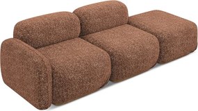 Chaise lounge componibile arancione/marrone (con penisola a sinistra) Ailani – Makamii