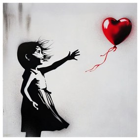Quadro su tela – Cuore nel vento street art
