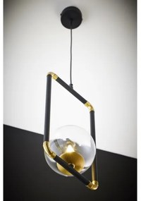 Jupiter 2023 - Lampadario a sospensione con filo ZAFRA 1xG9/10W/230V nero/oro/limpido