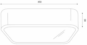 Plafoniera OAK SQUARE 4xE27/15W/230V 45x45 cm quercia