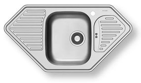 Pyramis 108760801 - Lavello da cucina MEDUSA CORNER 95x50 cm