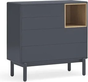 Cassettiera bassa grigio scuro 90x90 cm Corvo - Teulat