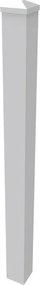 Palo per cancello MAIA in alluminio finitura verniciato Bianco H 250 cm x L 12 cm x P 12 cm
