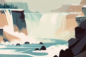 Quadro su tela – Cascata in design moderno