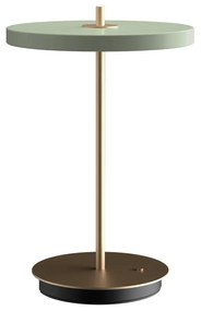 Lampada da tavolo dimmerabile a LED verde chiaro con paralume in metallo (altezza 31 cm) Asteria Move - UMAGE
