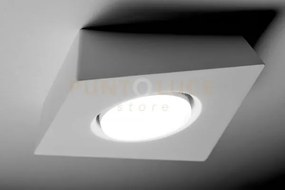 Anchise soffitto 1 luce in gesso bianco attacco gx53