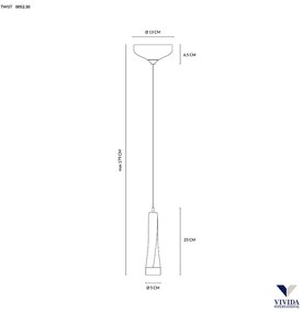 Twist sospensione lamp 5w 400lm 3000k