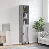 Credenza Grigio Sonoma 34,5x34x180 cm in Legno Multistratocod mxl 77717