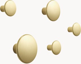 Set di 5 ganci da parete in alluminio Dots
