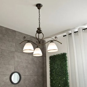 Lampadario a sospensione con catena RETRO II 3xE27/60W/230V