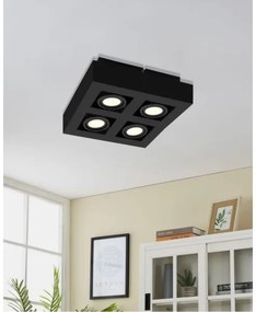 Eglo 31065 - Faretto LED MENDOZA 4xLED/4,7W/230V 3000K nero