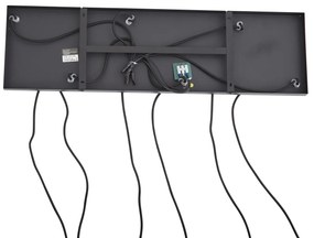 Lampada a sospensione di design nera con vetro fumé 6 luci - Ana