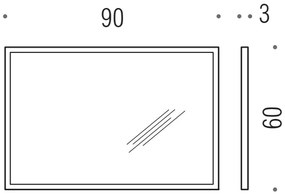 Colombo Gallery B2041 Specchio 60x90 spessore 6 mm con cornice cromo