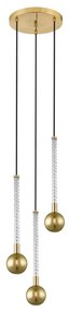 Zuma Line P0583-03B-2GHF - Lampadario a sospensione con filo MIDA 3xG9/6W/230V ottone