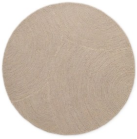 Tappeto rotondo beige in lana tessuto a mano ø 200 cm Eleni Light Beige – Hanse Home
