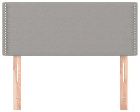 Testiera grigio chiaro 80x5x78/88 cm in tessuto