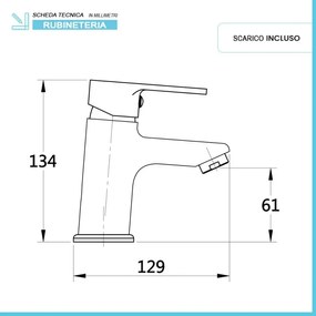 Set miscelatori lavabo bidet e doccia con deviatore scarico incluso Prima