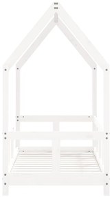 Giroletto per bambini bianco 70x140cm in legno massello di pino