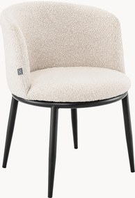 Set di 2 sedie da pranzo in bouclé con braccioli Filmore