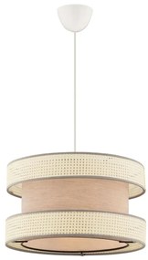 Lampadario a sospensione con cavo HALO 1xE27/60W/230V beige/crema
