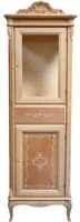 Vetrina classica 2 porte 1 cassetto in legno grezzo l.61 p.41 h.190 - Mobili 2G