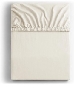 Lenzuolo con angoli bianco/color crema in jersey 240x200 cm Amber – Restilo