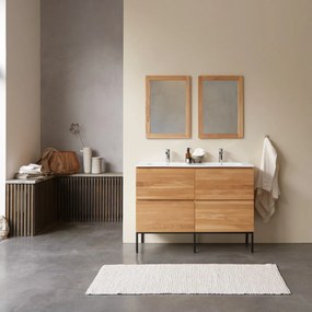 Tikamoon - Mobile per il Bagno in legno di rovere e ceramica 120 Nova