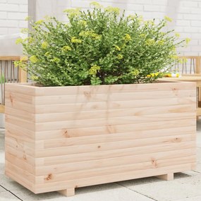 Fioriera Da Giardino 90x40x49,5 Cm İn Legno Massello Di Pino /